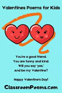 These Valentine poems for kids are perfect for passing to friends in the classroom.