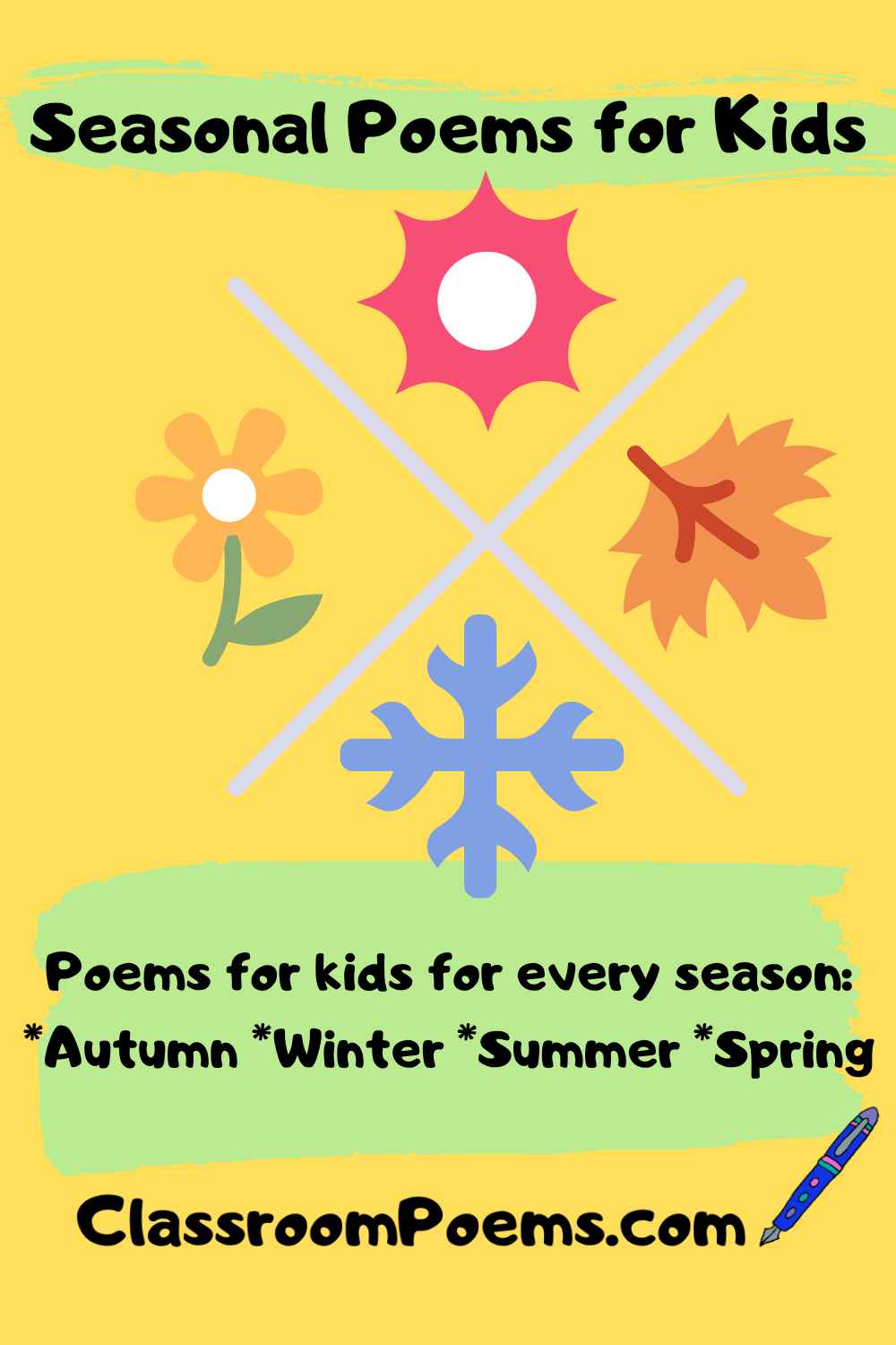 Poems about the four seasons by Denise Rodgers on ClassroomPoems.com.