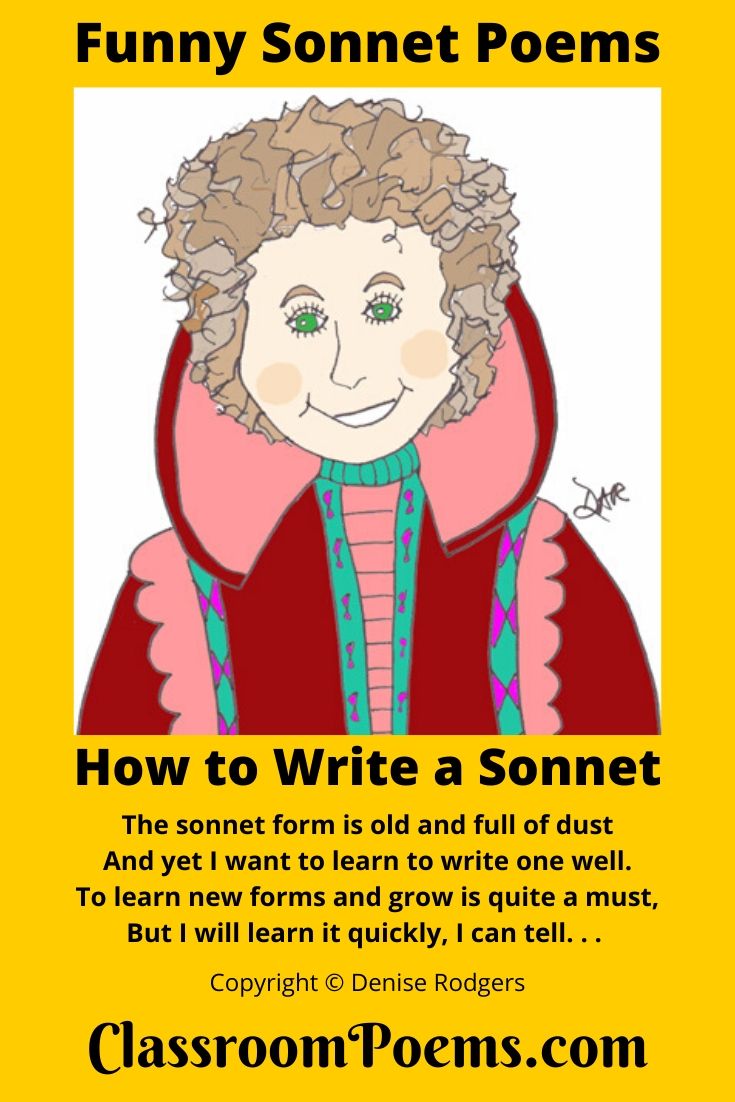 Sonnet poems for kids by Denise Rodgers  on ClassroomPoems.com.