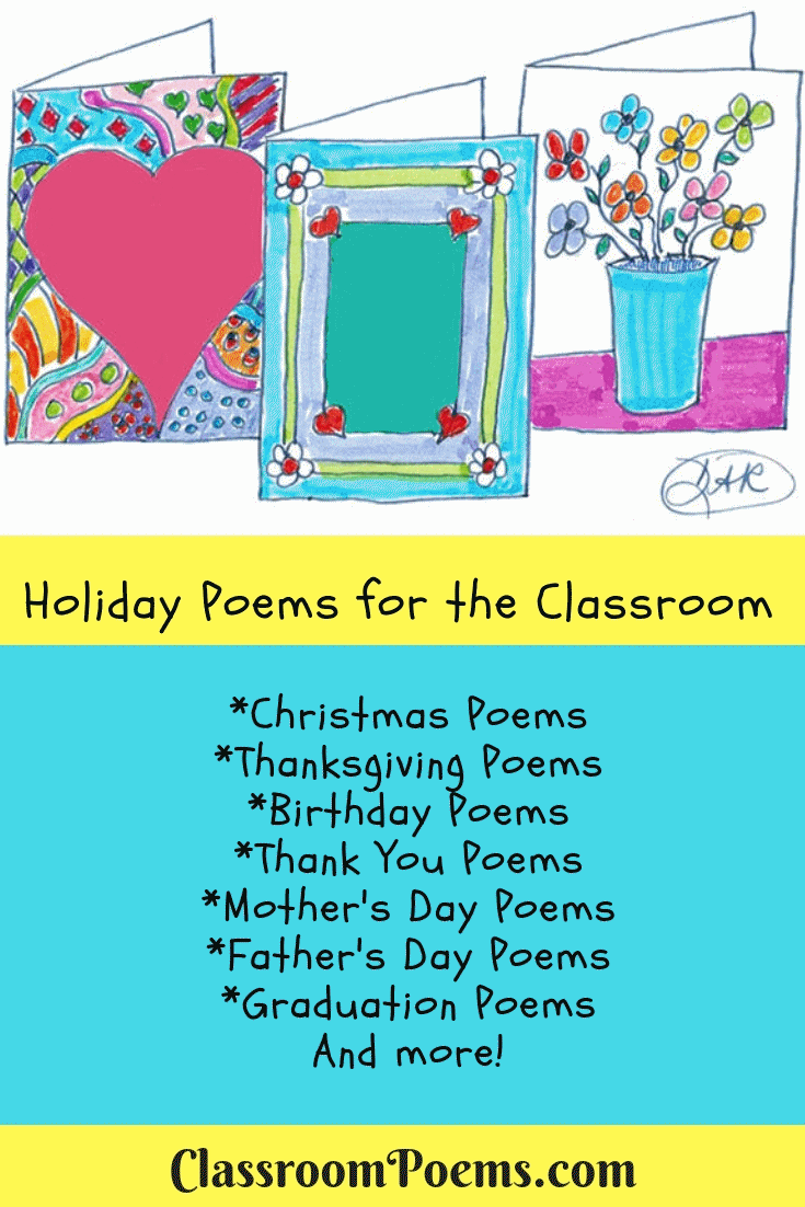 Enjoy all these holiday poems for kids. From birthday to Christmas and Valentine's Day, this page directs you to poems to share all year long!