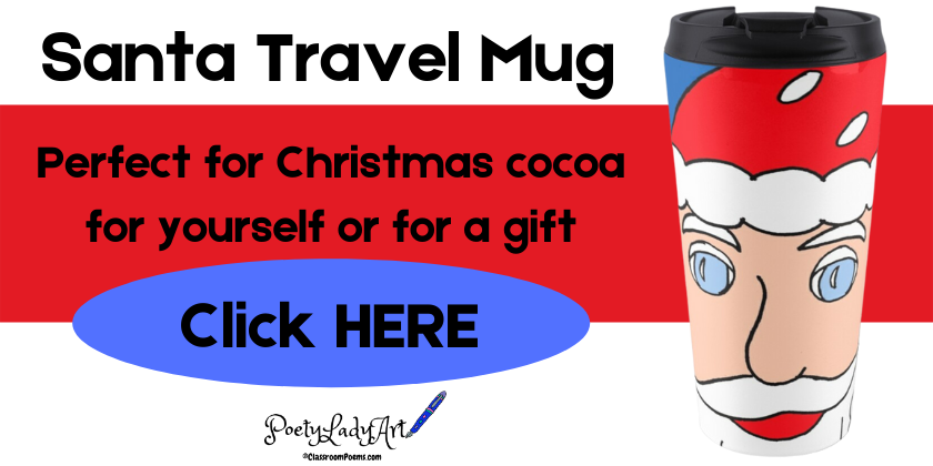 Christmas Travel Mug, Santa Travel Mug, Travel Mug Christmas Gift,