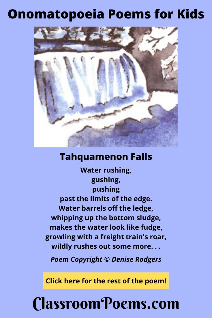 Tahquamenon Falls drawing by Denise Rodgers on ClassroomPoems.com.