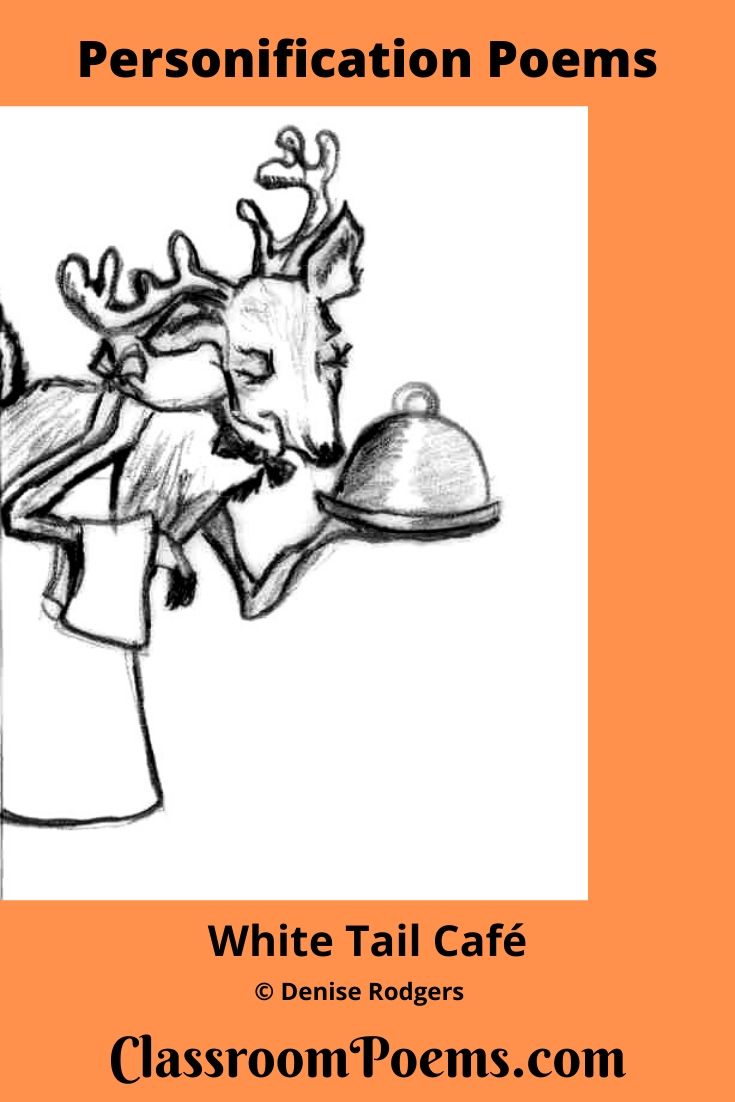 Deer serving food drawing /