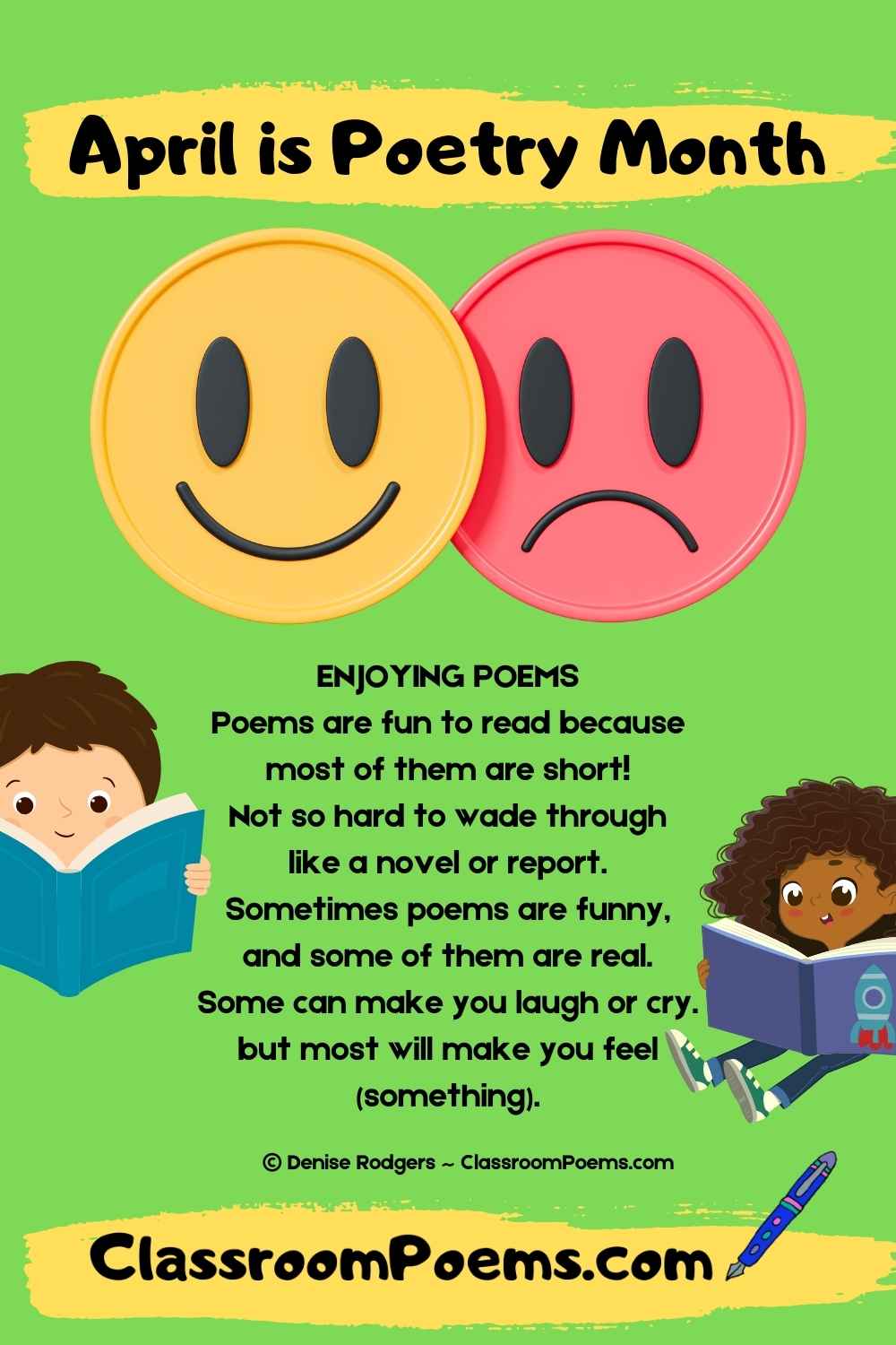 Enjoy a Poem of the Week by Denise Rodgers on ClassroomPoems.com
