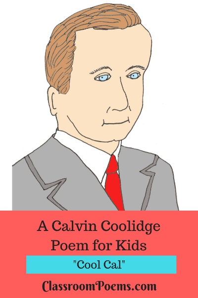Calvin Coolidge drawing and poem. Calvin Coolidge cartoon.