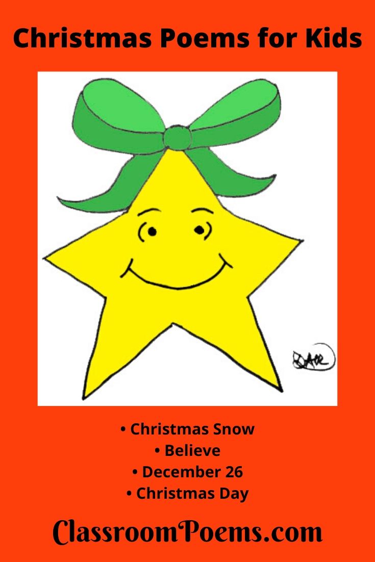 Christmas poems for kids by Denise Rodgers on ClassroomPoems.com.