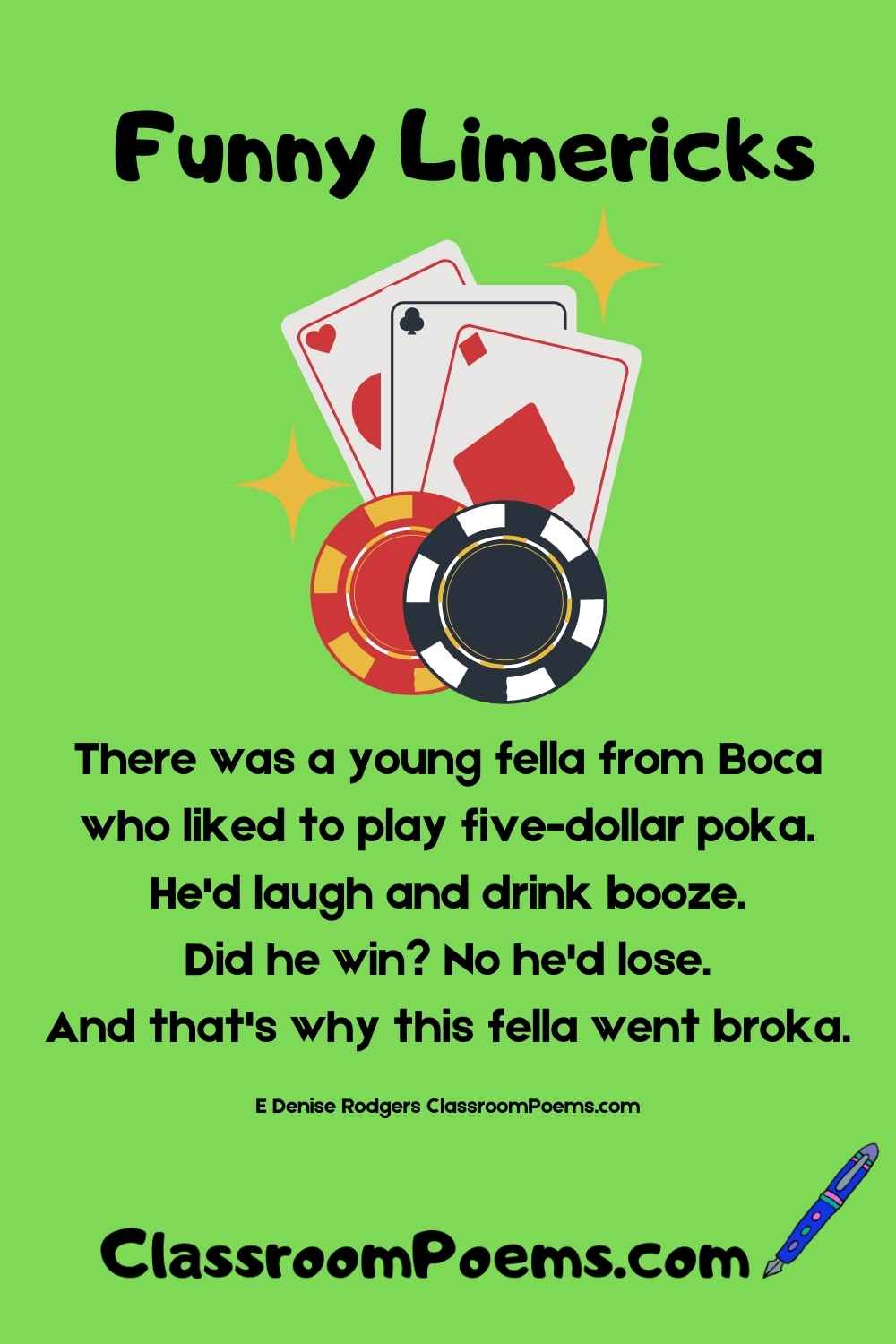 Funny limericks are so much fun you could practically call them a guilty pleasure.  