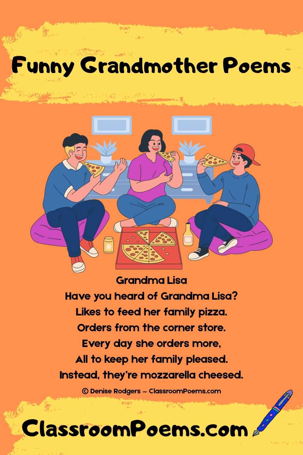 Enjoy a Poem of the Week by Denise Rodgers on ClassroomPoems.com