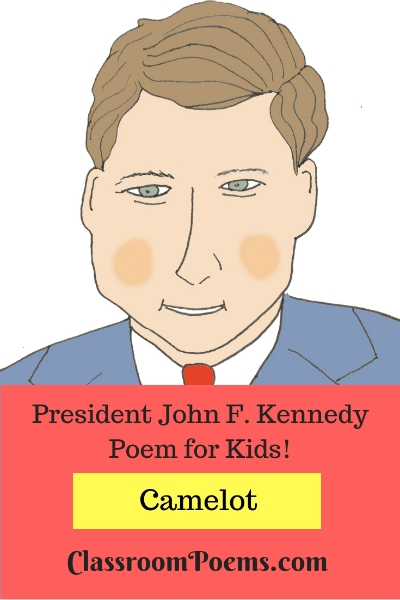 John F Kennedy drawing and poem. JFK drawing and cartoon. JFK poem.