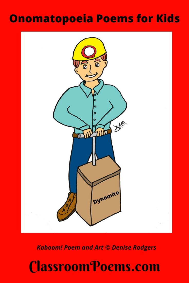 Miner with explosives drawing.