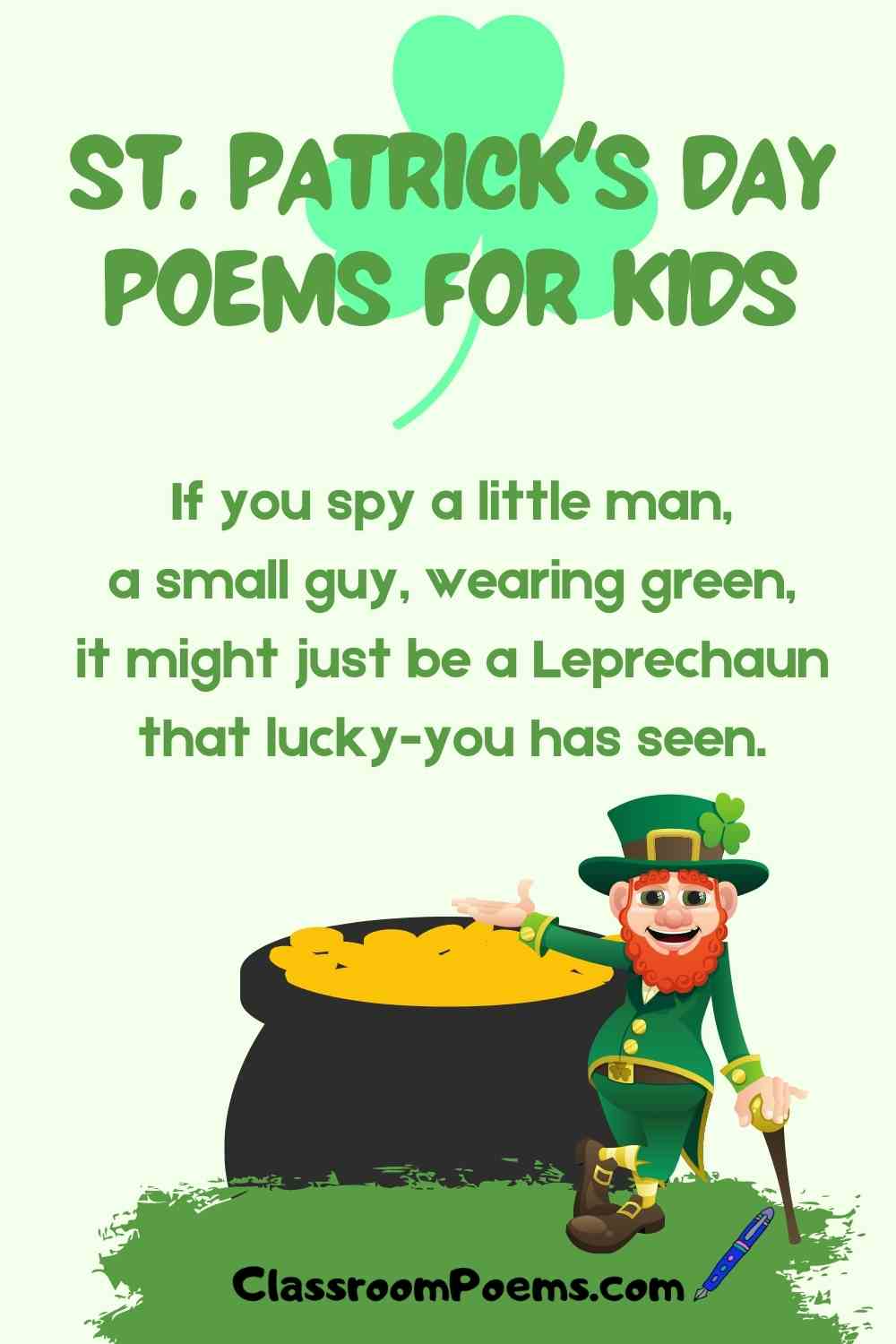 St. Patrick's Day poems, St. Patrick's Day poems for kids, St Patricks Day poems, St Patricks Day poems for kids, St. Pattie's Day, St. Pattie's Day poem, St Patties Day poem for kids