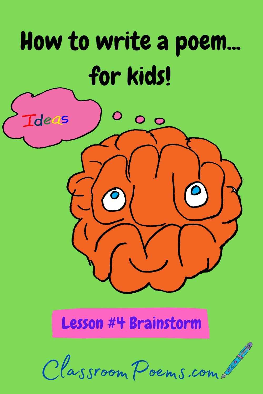 How to teach poetry to kids. Brainstorm.