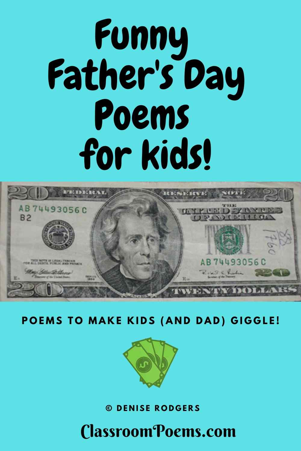 Funny Father's Day poem for kids by Denise Rodgers on ClassroomPoems.com.